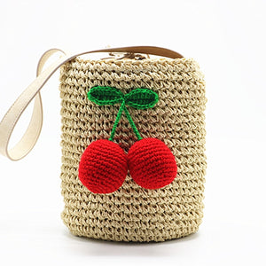 Cherry  Pompon  Handbag