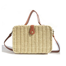 Load image into Gallery viewer, Box straw bag