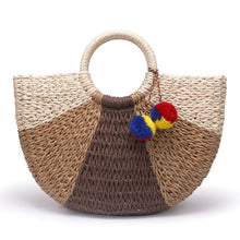 Load image into Gallery viewer, Retro straw bag
