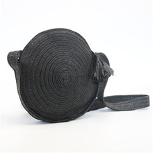 Load image into Gallery viewer, Bohemian Bali Round Straw Bag