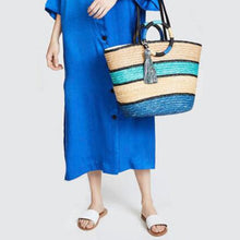 Load image into Gallery viewer, Women Braided Rainbow Beach Handbag