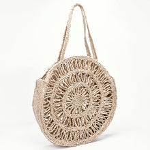 Load image into Gallery viewer, Hollow Round Shoulder Weaving Vine Grass Handbag