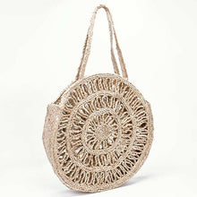 Load image into Gallery viewer, Hollow Round Shoulder Weaving Vine Grass Handbag