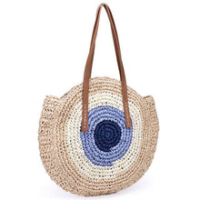 Load image into Gallery viewer, Matching round straw Shoulder bag