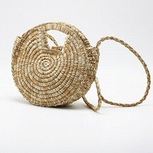 Load image into Gallery viewer, Textured Round Straw Bag
